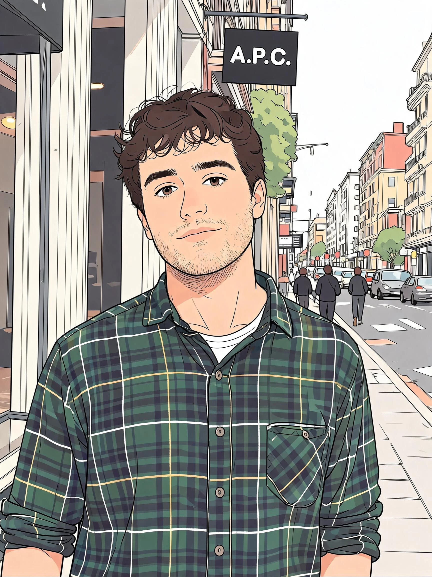 After — Cartoon him