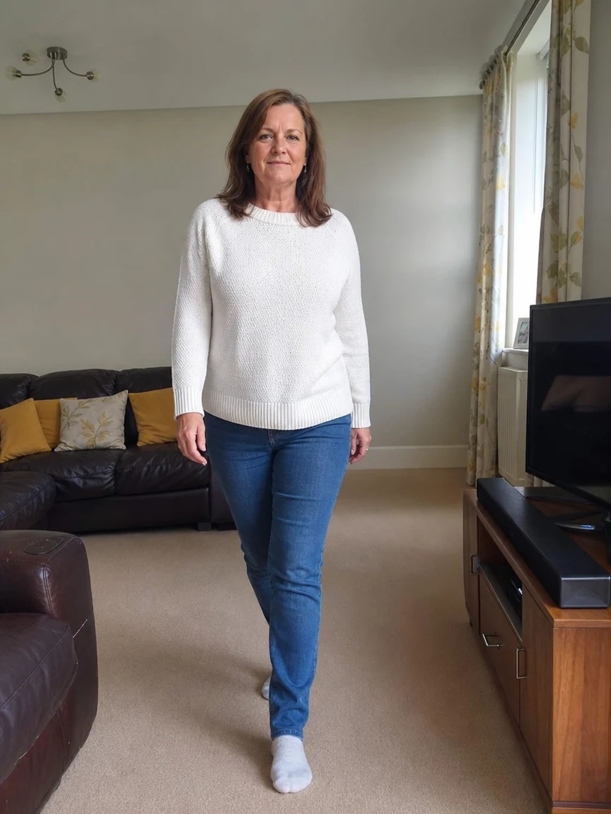 Before — Woman White Home