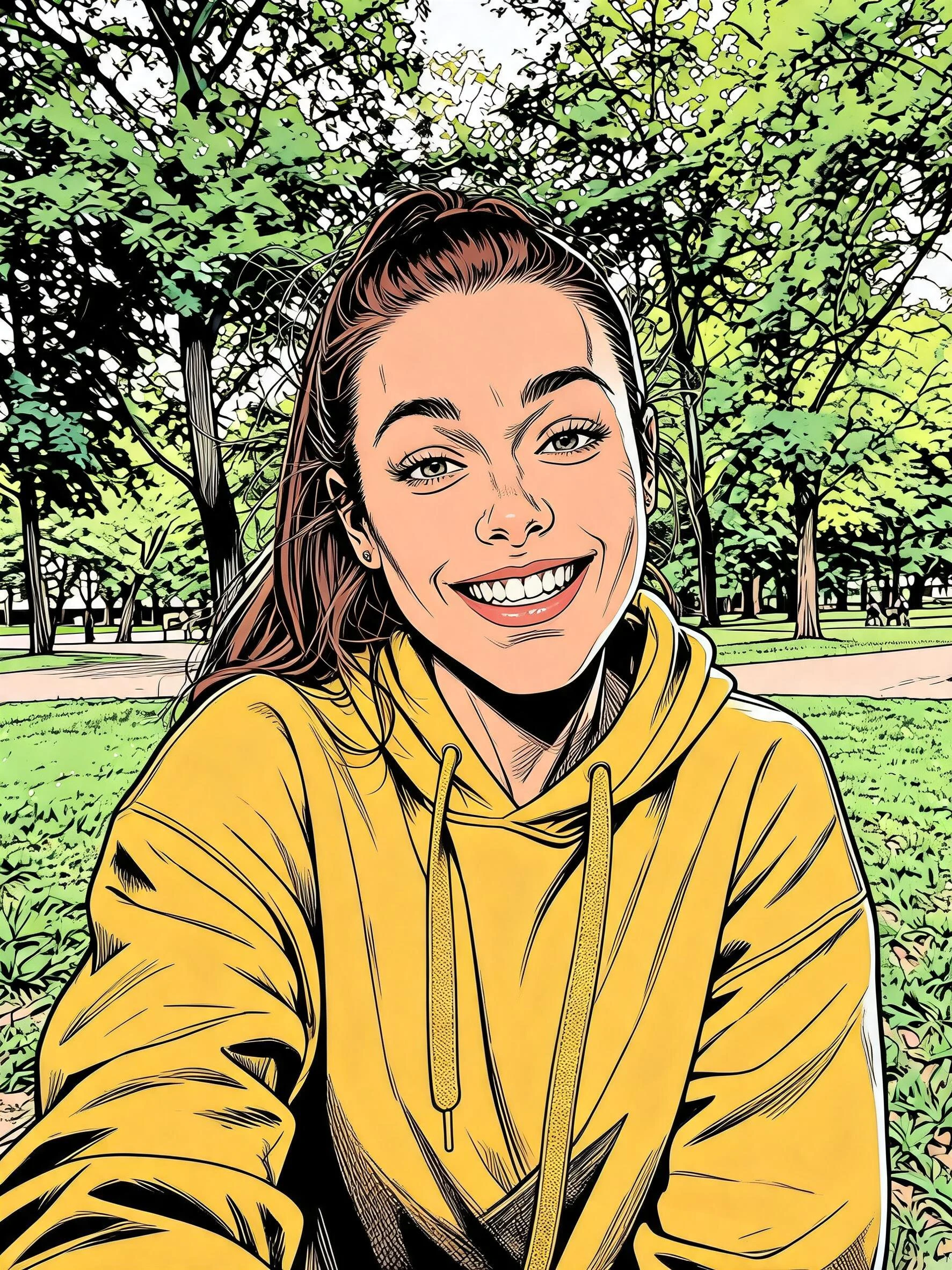 After — Woman Yellow Park