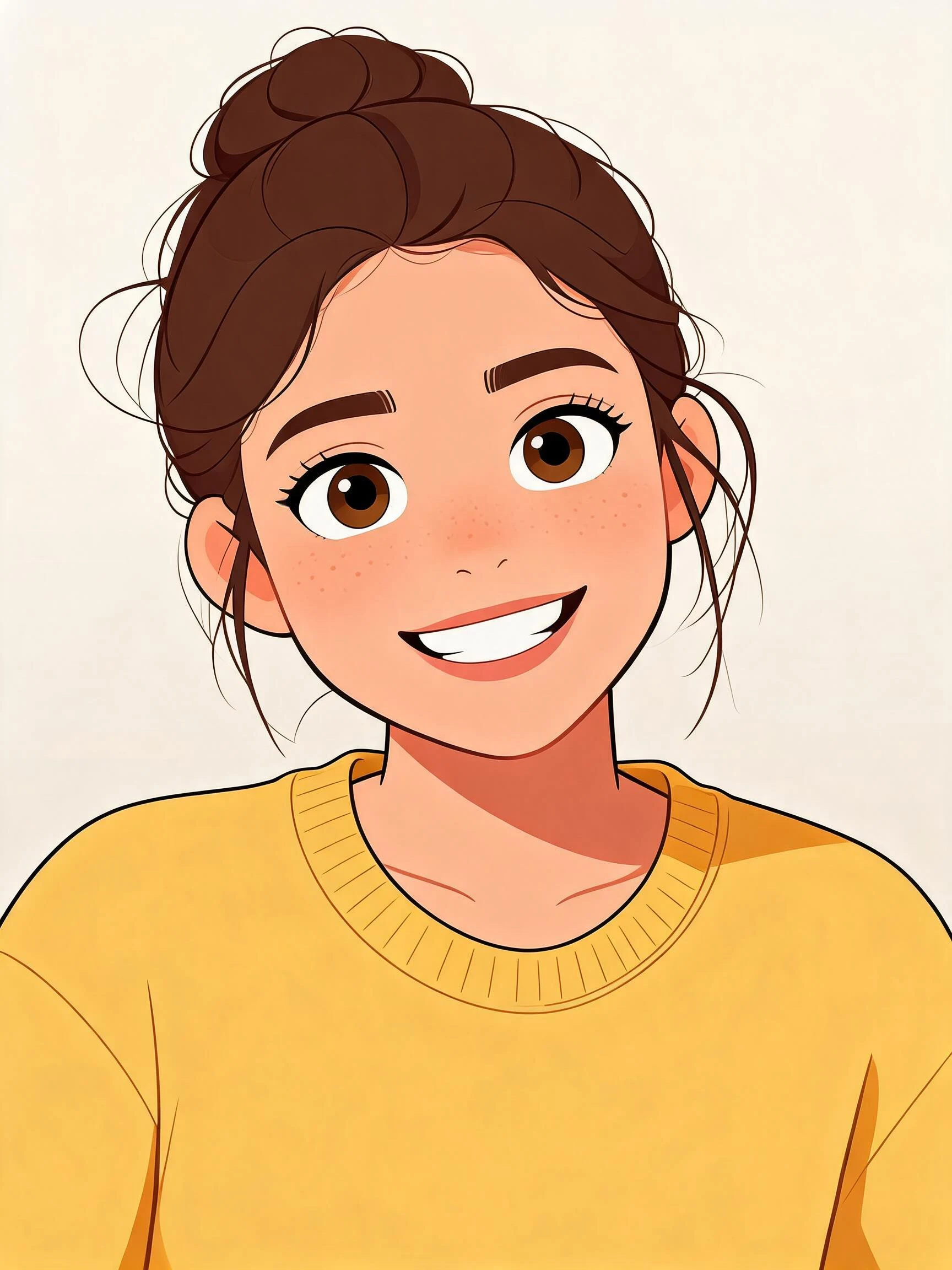 After — Woman Yellow Kitchen