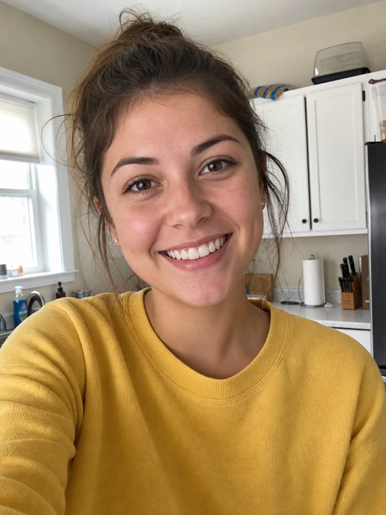 Before — Woman Yellow Kitchen