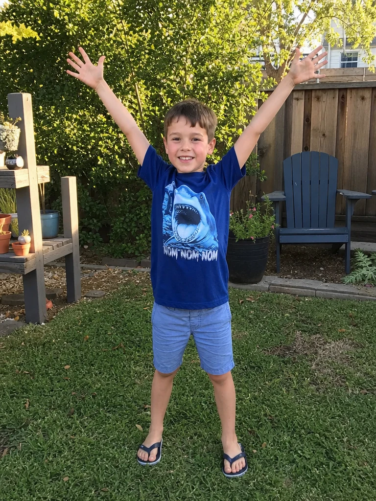 Before — Boy Backyard Blue