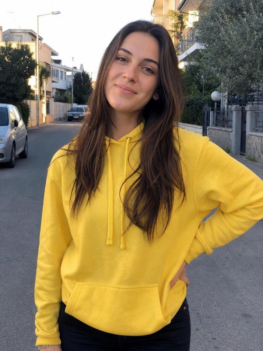 Before — Woman Yellow Half