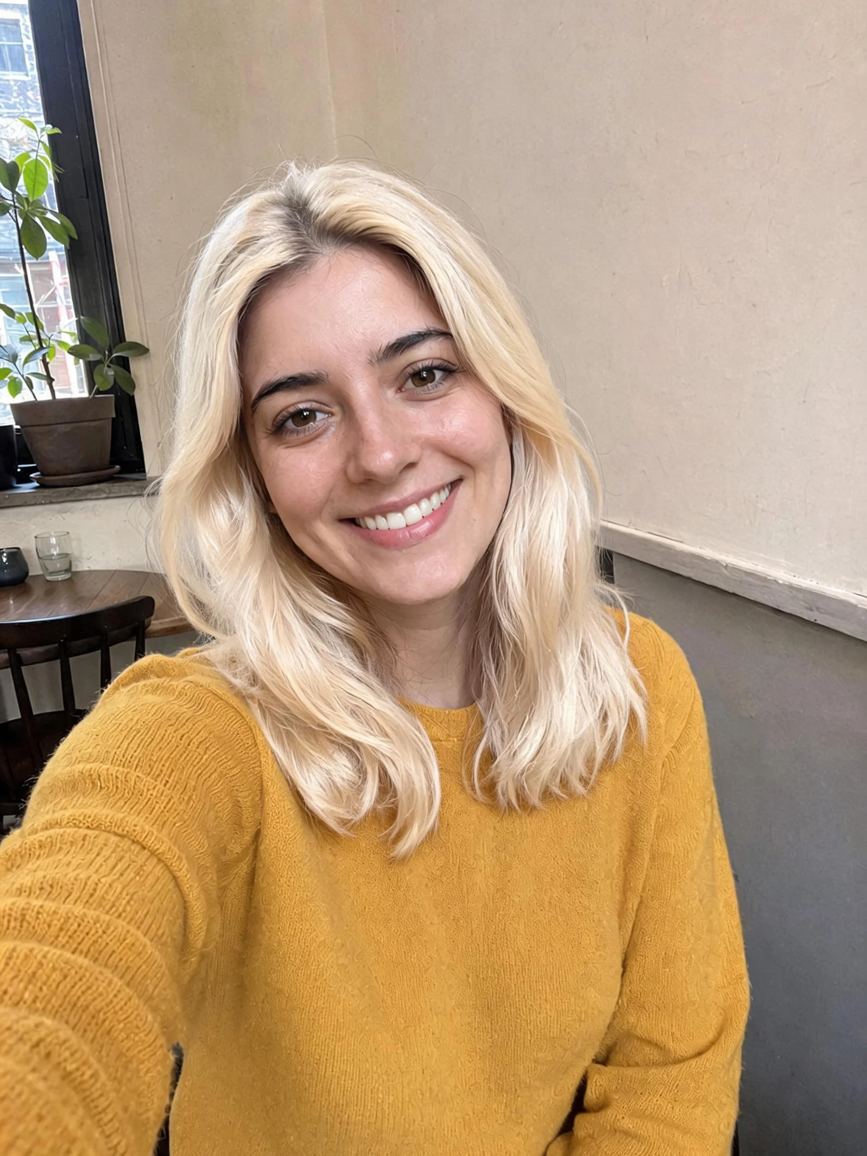 After — Woman Brown Cafe