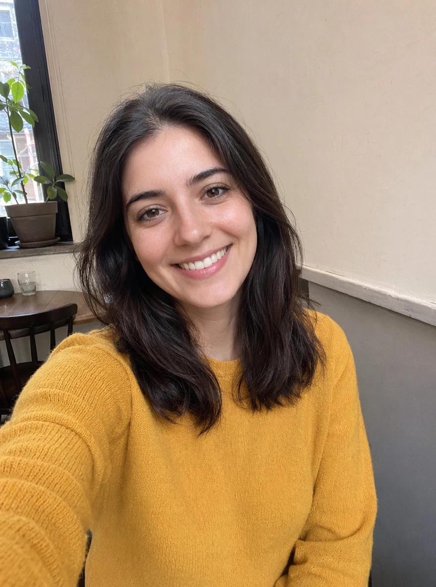 Before — Woman Brown Cafe