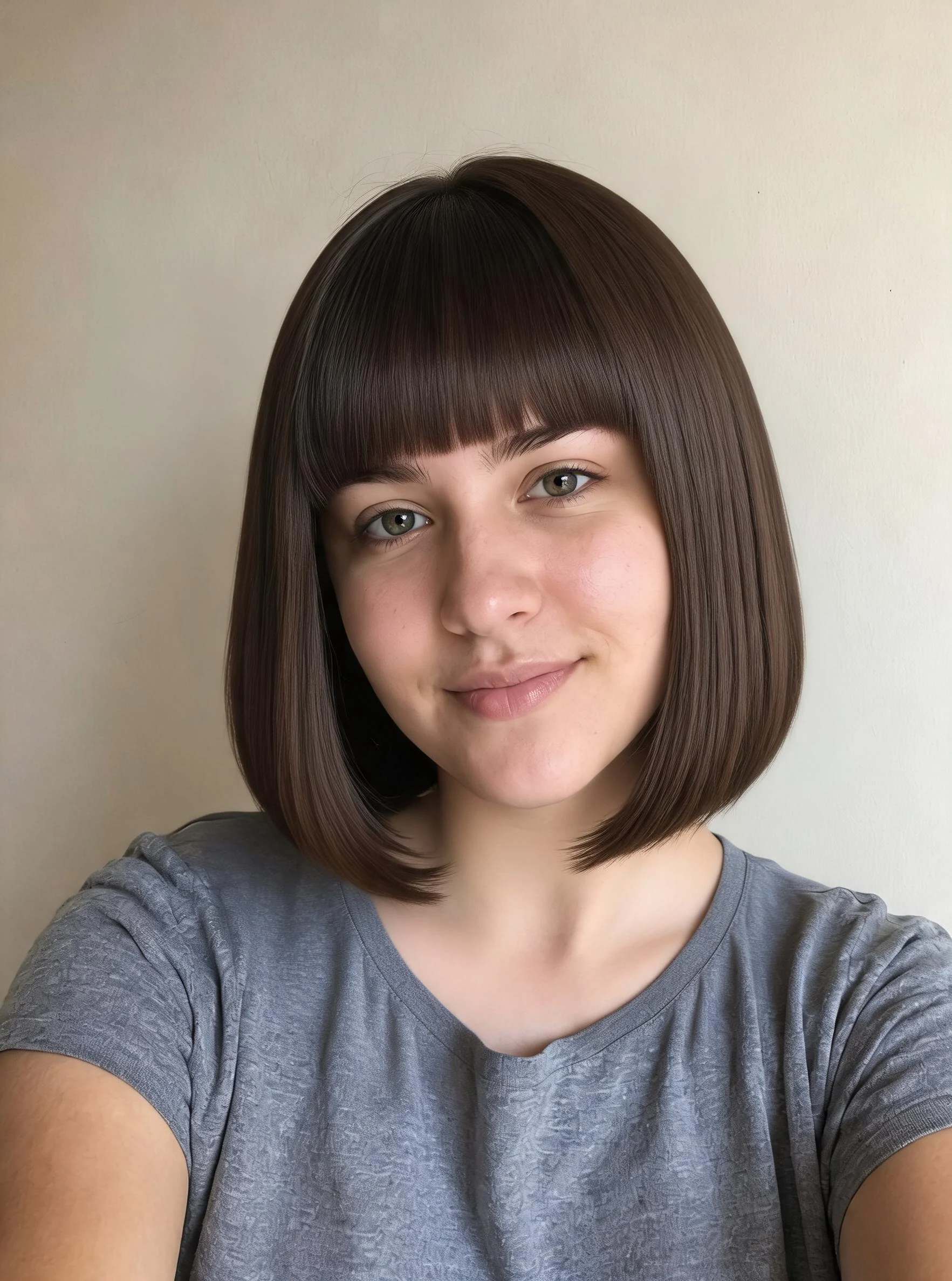 After — Brown hair