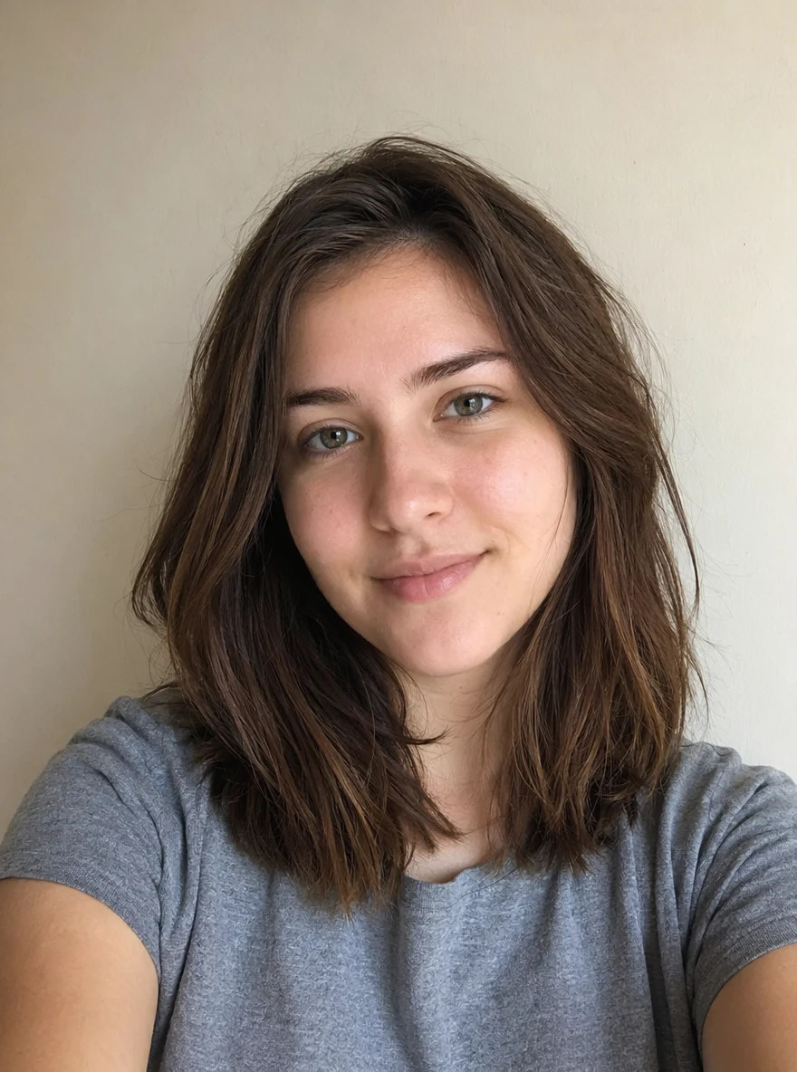 Before — Brown hair