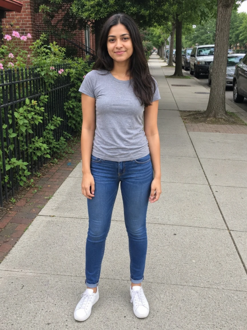 Input 1 — Woman Gray Tee Street