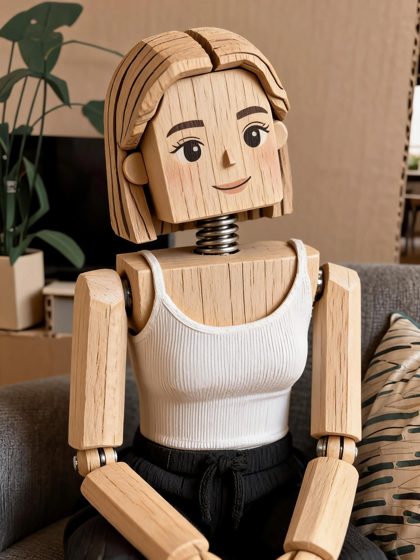After — Woman Sitting Home