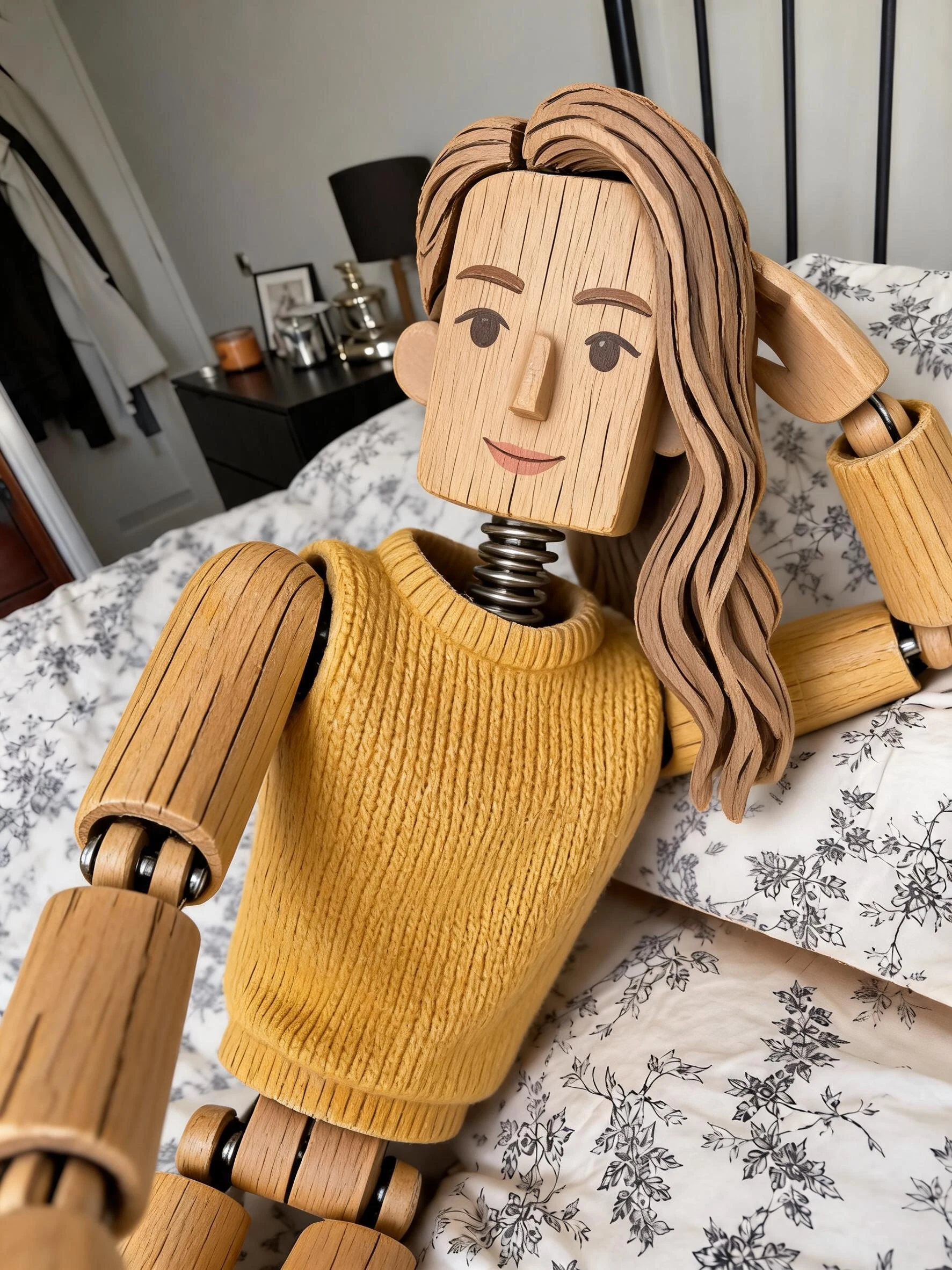 After — Woman Yellow Bed