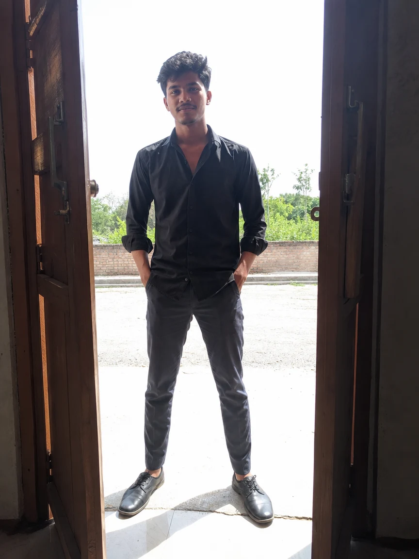 Before — Man Backlit Doorway