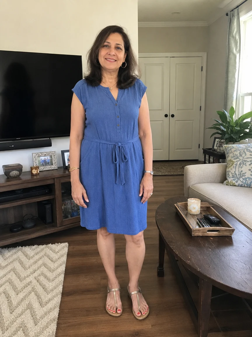 Input 1 — Woman Home Blue