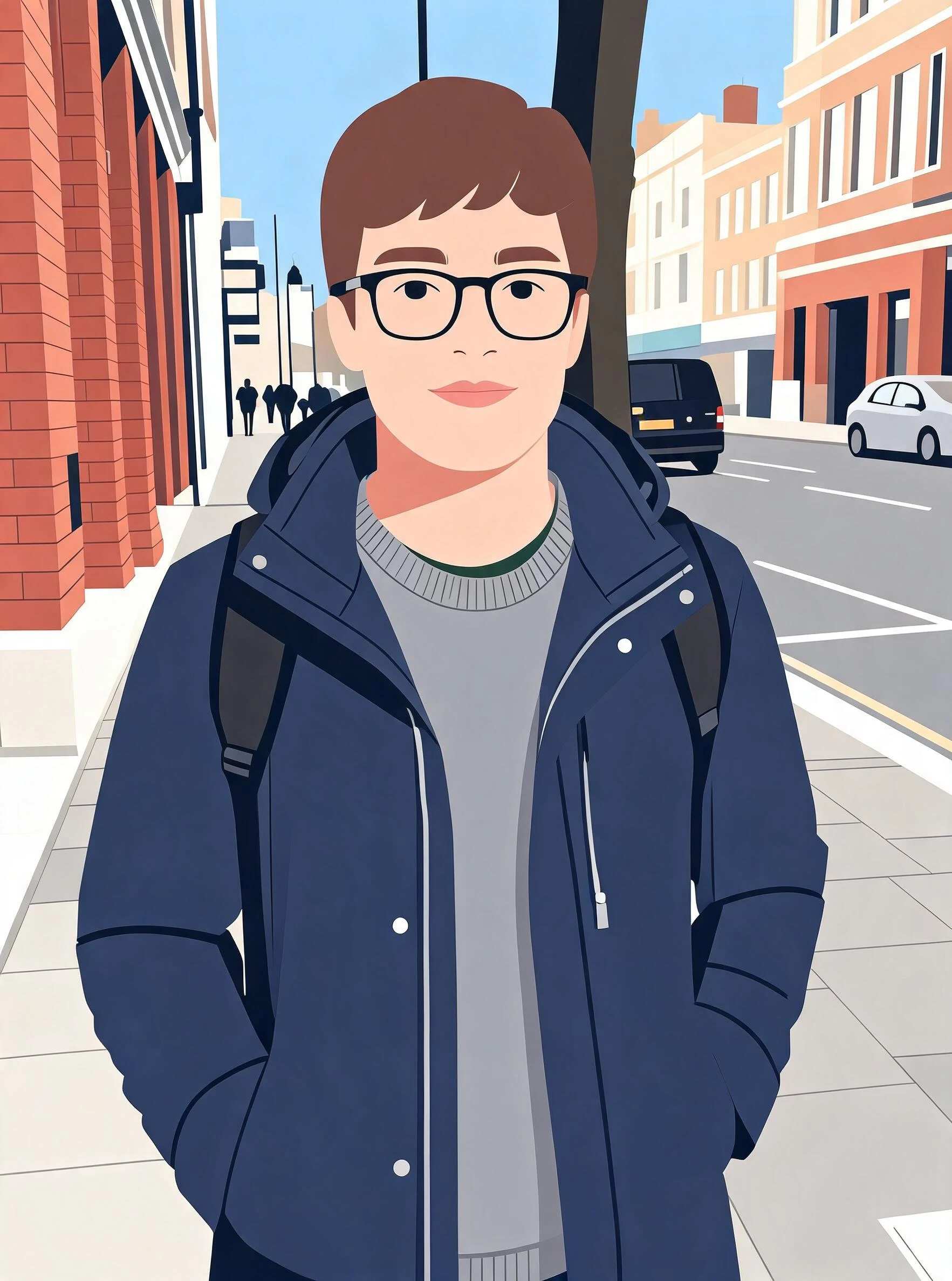 After — Man Glasses Street