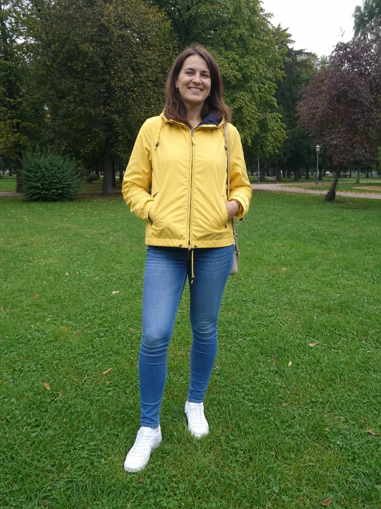 Before — Woman Park Yellow