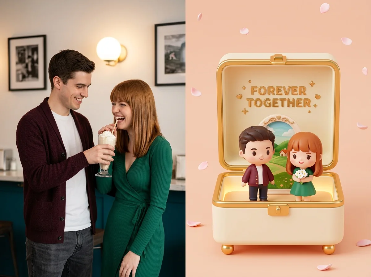 AI 3D Chibi Couple Jewelry Box