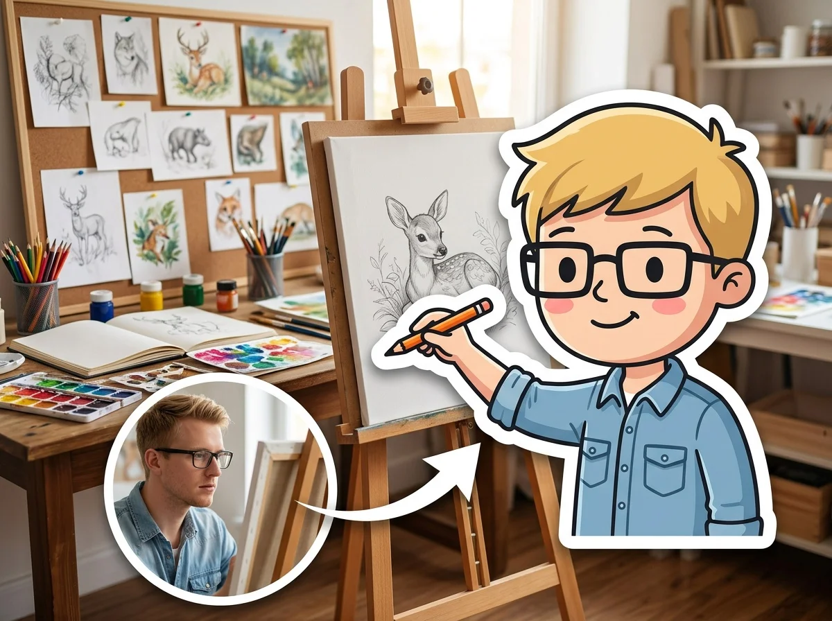 AI Cartoon Sticker