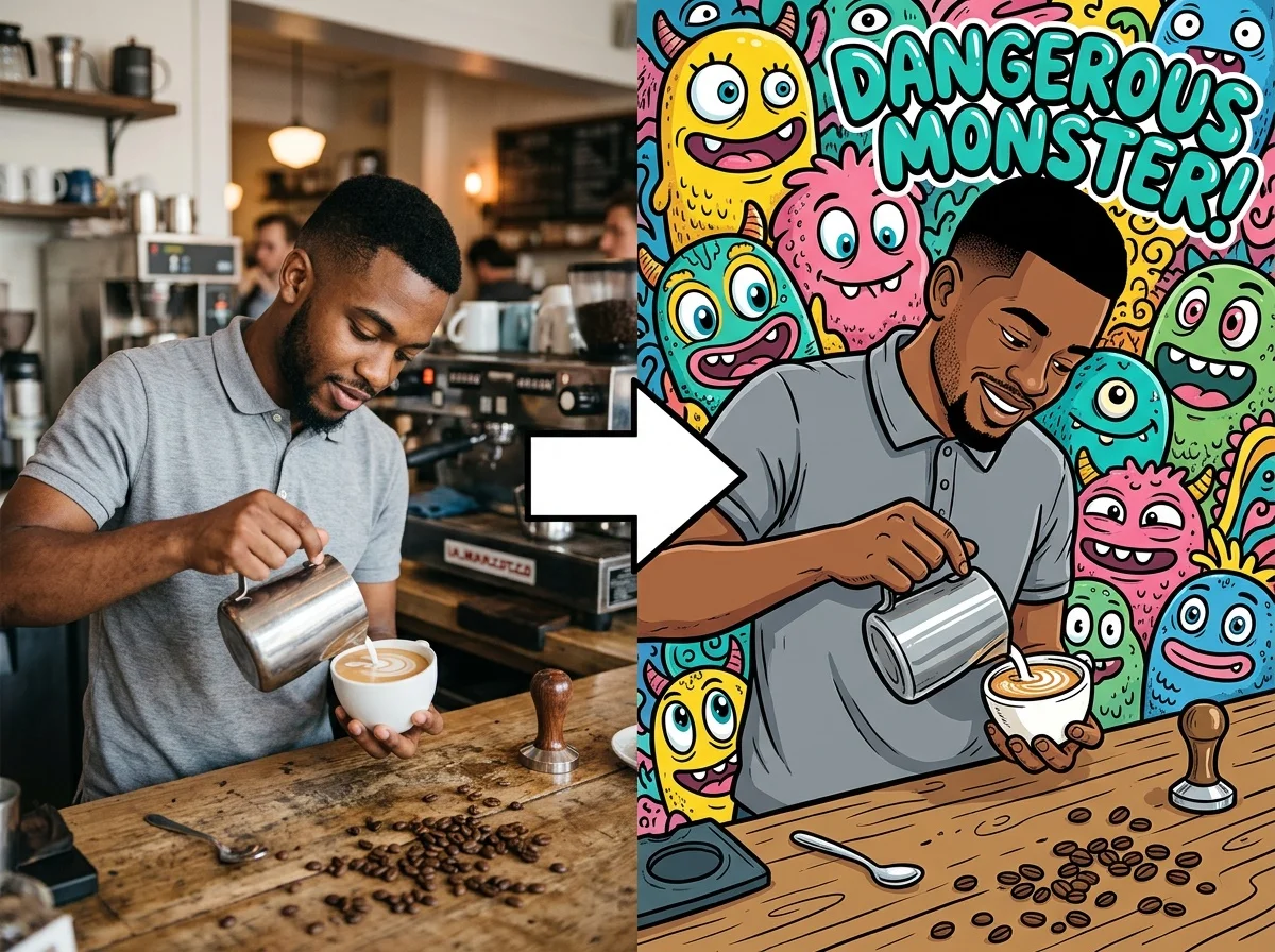 AI Graffiti Monster Effect