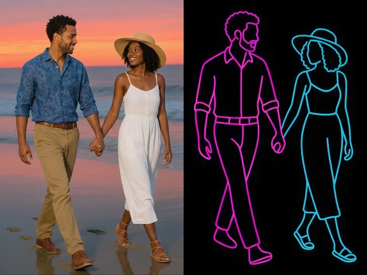 AI Neon Line Art Generator