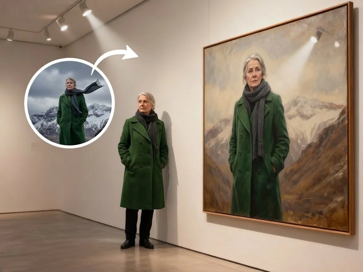 With My Oil Portrait
