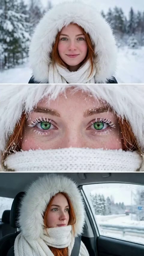Winter Portrait Eye Focus
