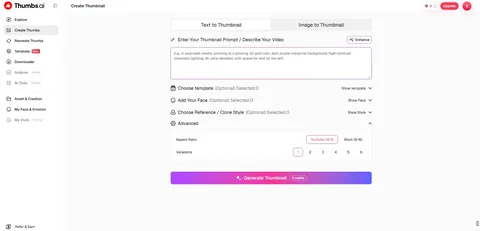 YouTube Thumbnail Maker Face-Off: Thumbs.ai vs 1of10 – Which Tool Actually Delivers Clicks?